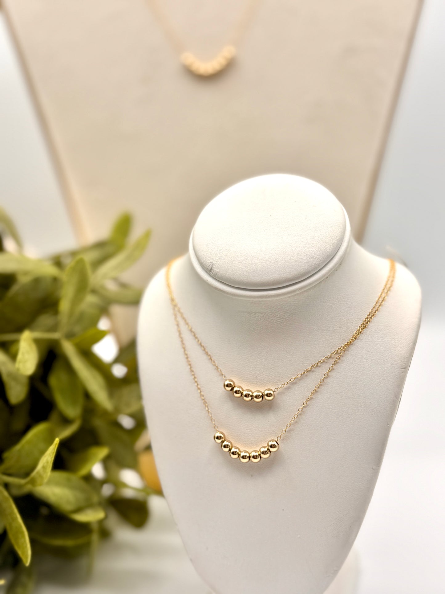 Gold Filled Beaded Necklace