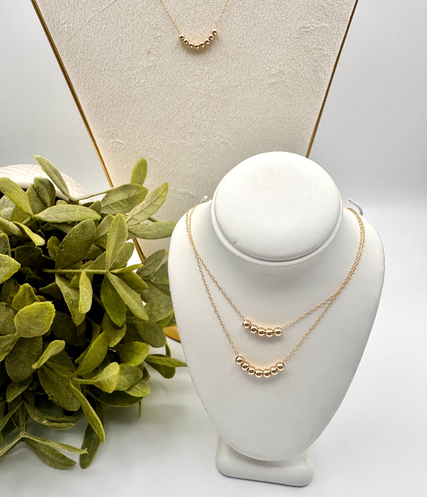 Gold Filled Beaded Necklace