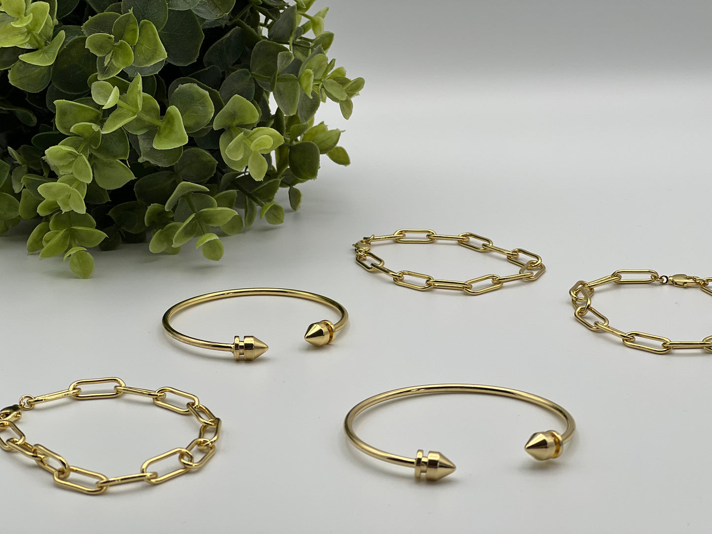 18K Gold plated Nail Cuff Bangle